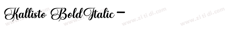 Kallisto BoldItalic字体转换